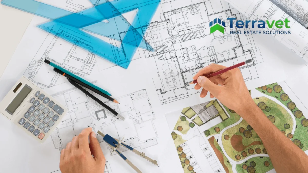 Architecture plans representing Veterinary Real Estate Repositioning